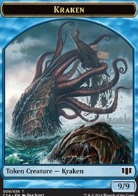 (image for) Kraken // Zombie (Blue) Double-sided Token